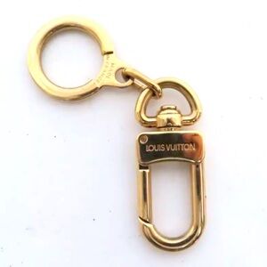 LOUIS VUITTON Anneau Cles Chain Strap Extender Charm Keyholder Key Ring Gold